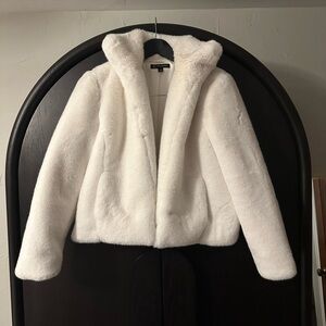 White Faux Fur Jacket